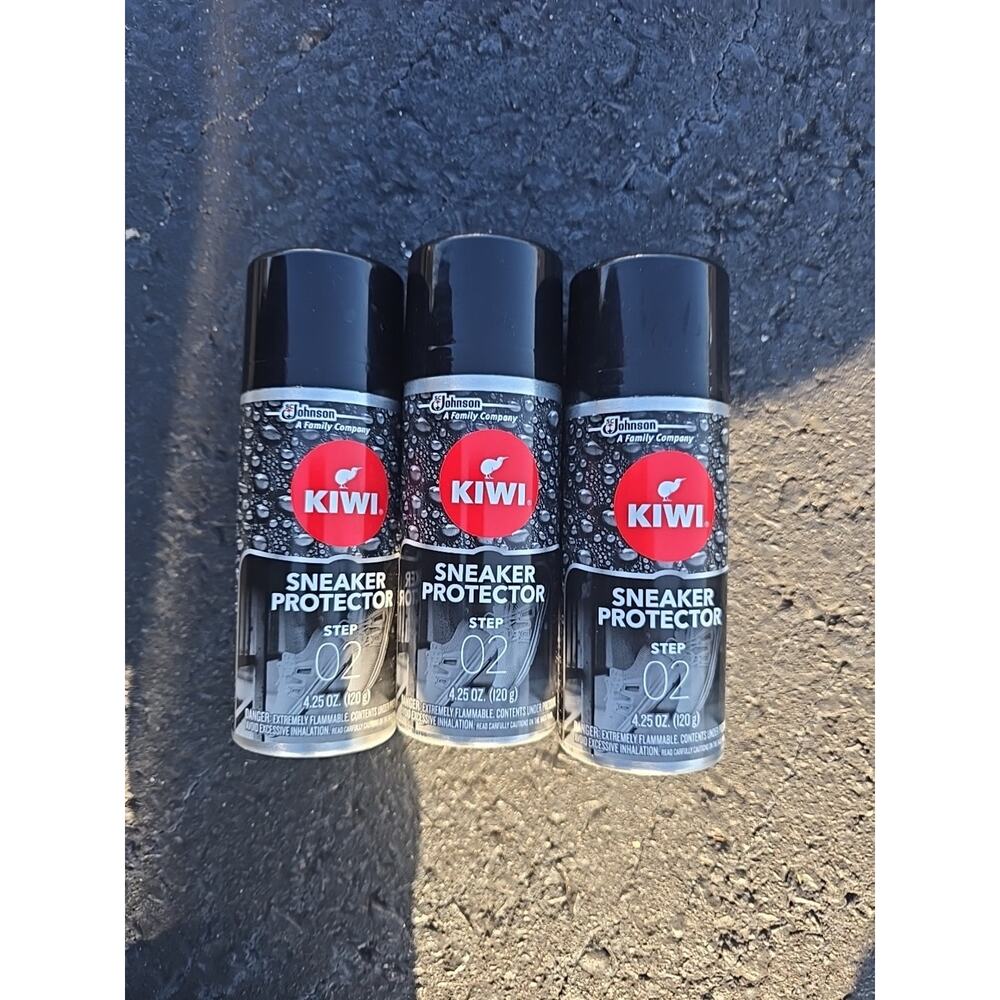 (Lot of 3) KIWI Sneaker Shoe PROTECTOR ~ Water Snow Dirt Protect 4.25oz Spray